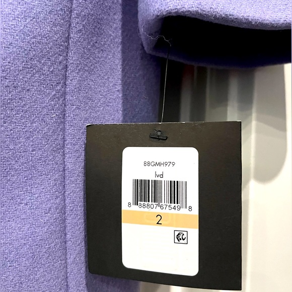 Ellen Tracy Lilac Purple Women's Wool-Blend Coat with Funnel Neck Size 2 - Picture 6 of 7